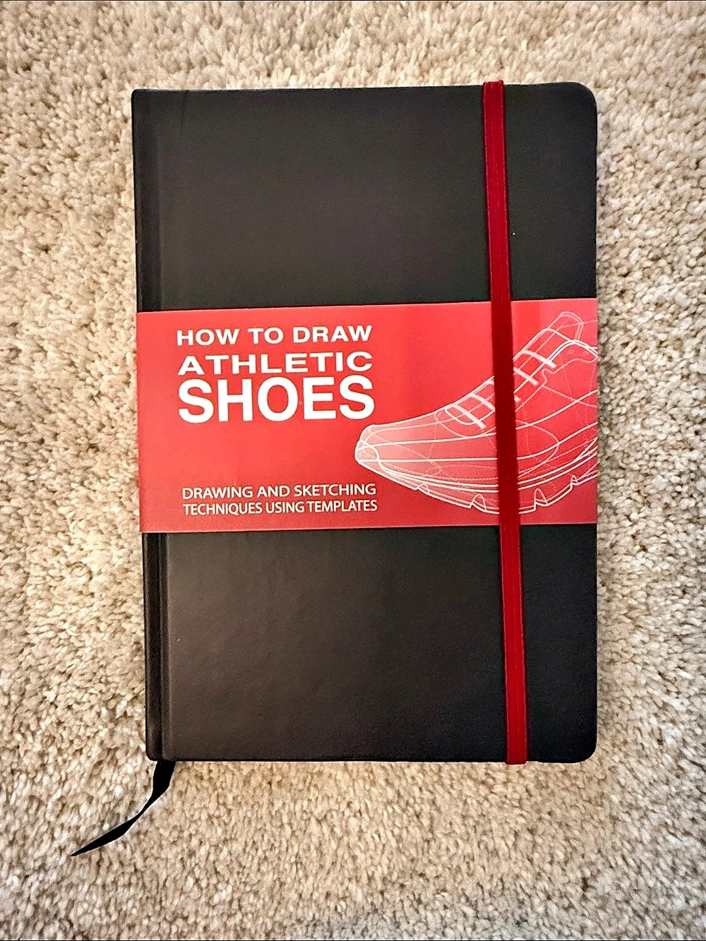 renderdem How to Draw Athletic Shoes Drawing & Sketching Notebook in Black & Red